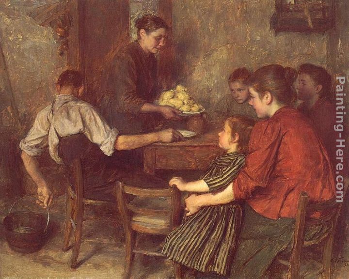 The Frugal Repast painting - Emile Friant The Frugal Repast art painting